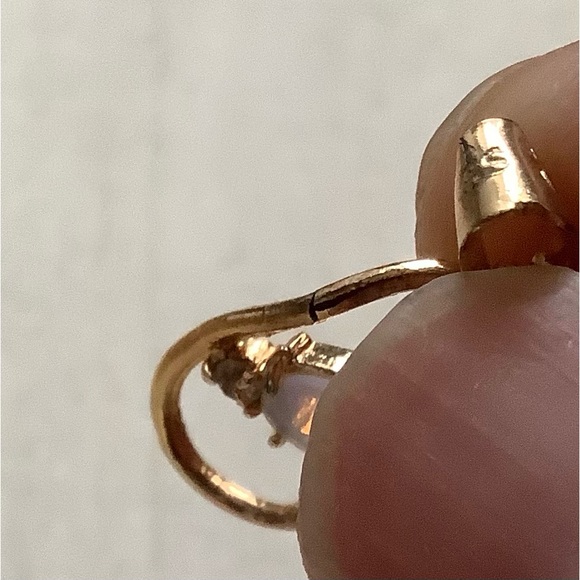 TLC New vintage SS Fire Opal dainty pendant charm - Picture 11 of 14